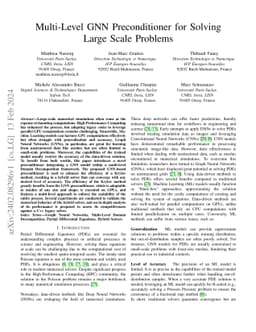 Multi-Level GNN Preconditioner for Solving Large Scale Problems
