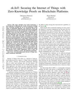 zk-IoT: Securing the Internet of Things with Zero-Knowledge Proofs on
  Blockchain Platforms