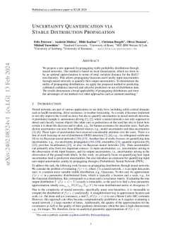Uncertainty Quantification via Stable Distribution Propagation