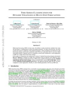 Time-Series Classification for Dynamic Strategies in Multi-Step
  Forecasting