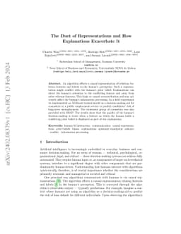 The Duet of Representations and How Explanations Exacerbate It