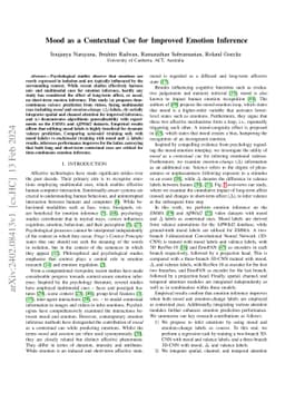 Mood as a Contextual Cue for Improved Emotion Inference