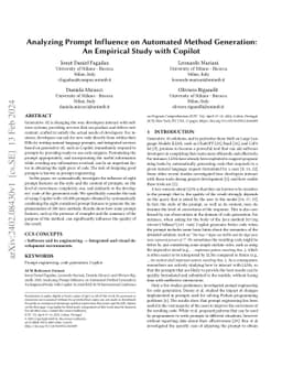 Analyzing Prompt Influence on Automated Method Generation: An Empirical
  Study with Copilot