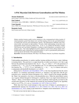 A PAC-Bayesian Link Between Generalisation and Flat Minima