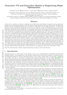 Generative VS non-Generative Models in Engineering Shape Optimization