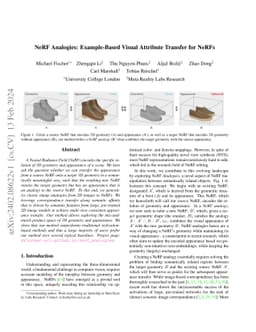NeRF Analogies: Example-Based Visual Attribute Transfer for NeRFs