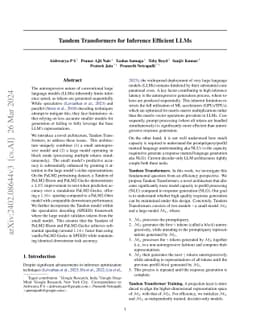 Tandem Transformers for Inference Efficient LLMs