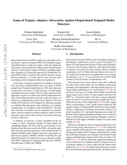 Game of Trojans: Adaptive Adversaries Against Output-based
  Trojaned-Model Detectors