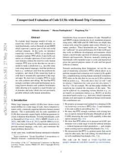 Unsupervised Evaluation of Code LLMs with Round-Trip Correctness