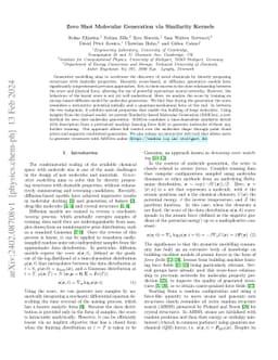 Zero Shot Molecular Generation via Similarity Kernels