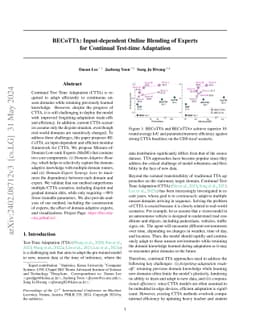 BECoTTA: Input-dependent Online Blending of Experts for Continual
  Test-time Adaptation