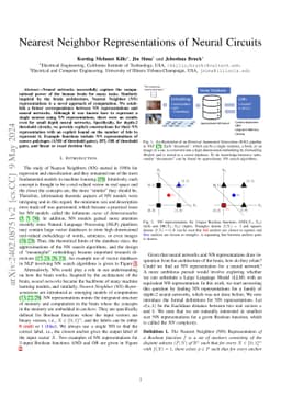 Nearest Neighbor Representations of Neural Circuits