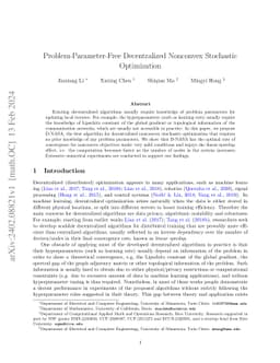 Problem-Parameter-Free Decentralized Nonconvex Stochastic Optimization