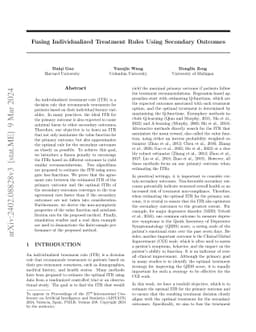 Fusing Individualized Treatment Rules Using Secondary Outcomes