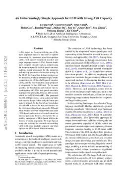 An Embarrassingly Simple Approach for LLM with Strong ASR Capacity