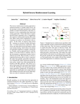 Hybrid Inverse Reinforcement Learning