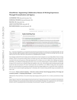 GhostWriter: Augmenting Collaborative Human-AI Writing Experiences Through Personalization and Agency