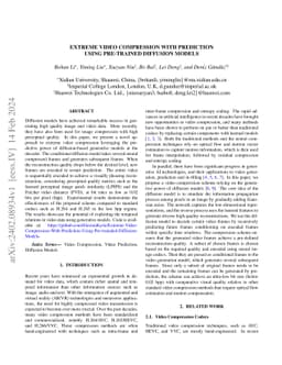 Extreme Video Compression with Pre-trained Diffusion Models