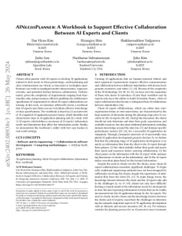 AINeedsPlanner: A Workbook to Support Effective Collaboration Between AI
  Experts and Clients