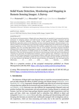 Solid Waste Detection in Remote Sensing Images: A Survey