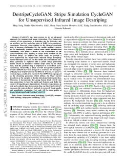 DestripeCycleGAN: Stripe Simulation CycleGAN for Unsupervised Infrared
  Image Destriping