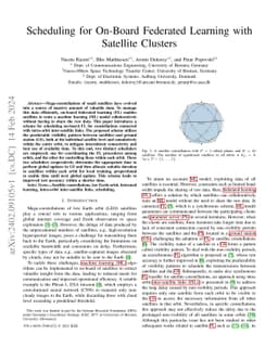 Scheduling for On-Board Federated Learning with Satellite Clusters