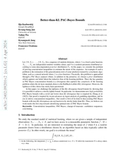 Better-than-KL PAC-Bayes Bounds