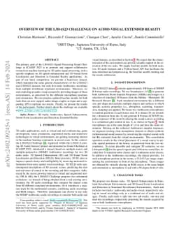 Overview of the L3DAS23 Challenge on Audio-Visual Extended Reality