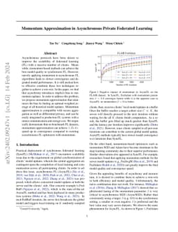 Momentum Approximation in Asynchronous Private Federated Learning