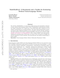 MultiMedEval: A Benchmark and a Toolkit for Evaluating Medical
  Vision-Language Models