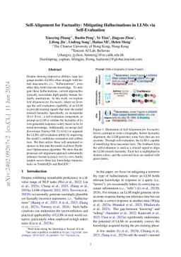 Self-Alignment for Factuality: Mitigating Hallucinations in LLMs via
  Self-Evaluation