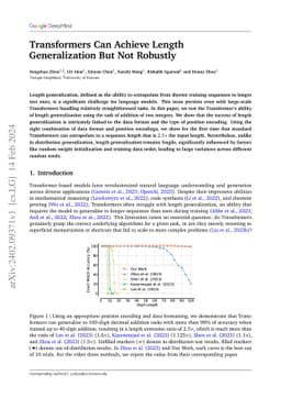 Transformers Can Achieve Length Generalization But Not Robustly