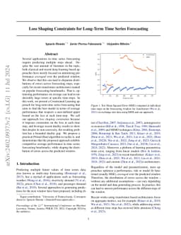 Loss Shaping Constraints for Long-Term Time Series Forecasting