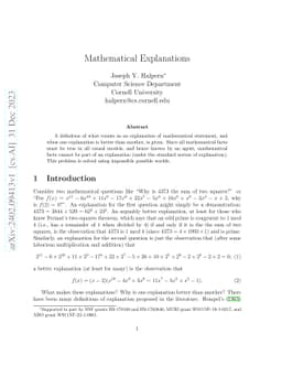 Mathematical Explanations
