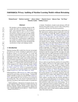 PANORAMIA: Privacy Auditing of Machine Learning Models without
  Retraining