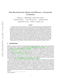 Data Reconstruction Attacks and Defenses: A Systematic Evaluation
