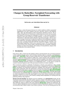 Changes by Butterflies: Farsighted Forecasting with Group Reservoir
  Transformer