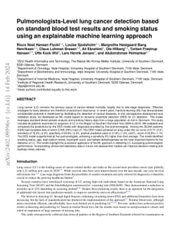 Pulmonologists-Level lung cancer detection based on standard blood test
  results and smoking status using an explainable machine learning approach