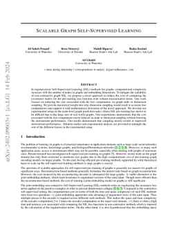 Scalable Graph Self-Supervised Learning