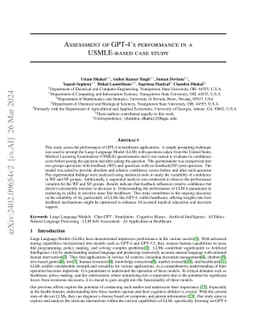 GPT-4's assessment of its performance in a USMLE-based case study