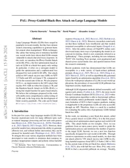 PAL: Proxy-Guided Black-Box Attack on Large Language Models