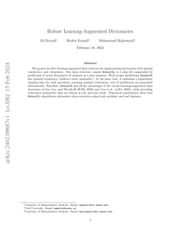 Robust Learning-Augmented Dictionaries