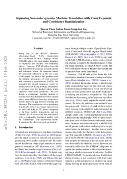 Improving Non-autoregressive Machine Translation with Error Exposure and
  Consistency Regularization