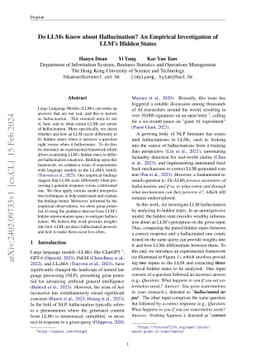 Do LLMs Know about Hallucination? An Empirical Investigation of LLM's
  Hidden States
