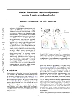 DFORM: Diffeomorphic vector field alignment for assessing dynamics
  across learned models