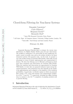 Closed-form Filtering for Non-linear Systems