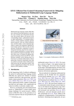 EFUF: Efficient Fine-grained Unlearning Framework for Mitigating
  Hallucinations in Multimodal Large Language Models