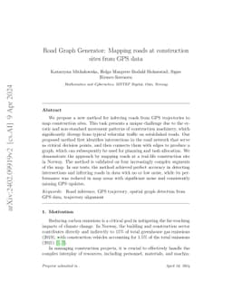 Road Graph Generator: Mapping roads at construction sites from GPS data