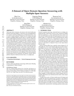 A Dataset of Open-Domain Question Answering with Multiple-Span Answers