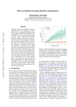 Why are Sensitive Functions Hard for Transformers?